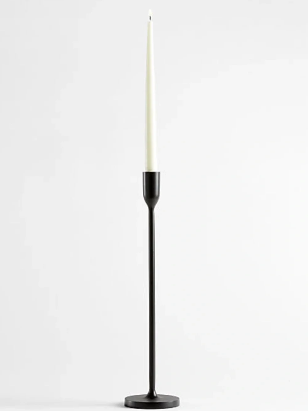 New! Crate&Barrel x Leanne Ford Matte Black Taper Candle Stand LARGE 18”